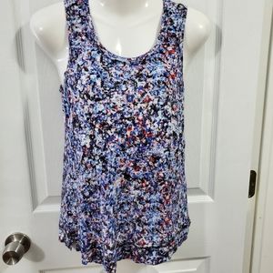 Watercolor tank top blouse